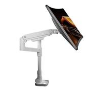 WBDWWTD Work Heavy Duty Single Monitor Desk Mount Fits 17-49inch Screen, Holds 44.0lb, Gas Spring Adjustable Arm, VESA 75/100mm Play(White)