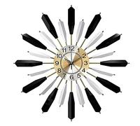WBDWWTD Wrought Iron Wall Clock Creative Metal Round Wall Clock Silent Without Tick for Kitchen Restaurant Hotel Wall Decoration