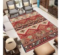WBDYMX Alfombra Comedero Gato de Piso Largo 200x300CM Sala Estar Rosso Floral Retro Multicolor Alfombras Acusticas Decorar Habitacion