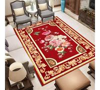 WBDYMX Alfombra De Oficina Diseño 200x300CM alfonbras Salon Rosso Rectangular Rosa para Sala Estar Alfombras Habitacion Grande Acusticas