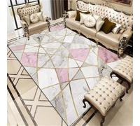 WBDYMX Alfombras para Pasillos Largos Alfombra Bebes 50x80CM Salon Rosa de Malla Moderna Gris Juegos Niños Antideslizantes