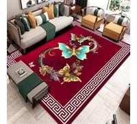 WBDYMX Gamer Decoracion Sofa pequeño para habitacion 140x200CM Alfombra Antideslizante Cocina Rosso Decorativa Azul y Amarilla Oficina Ciudad Infantil