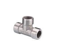 WBHFOIKNMS 1/2" 3/4" bspt Female Male 201 Stainless Steel Reducer Bushing Tee Elbow Nipple Connector Coupler Plumbing Pipe Fitting(AL142208F-RGYB) WBHFOIKNMS