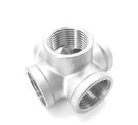 WBHFOIKNMS 1/4" 3/8" 1/2" 3/4" 1" 1.25" 1.5" 2" BSPT Female 5 Ways Corner Cross 304 Stainless Steel Pipe Fitting Connector Water Gas(3l4 BSP) WBHFOIKNMS