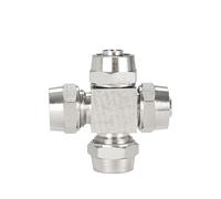 WBHFOIKNMS 10pcs Copper Plated Nickel Pneumatic Air Quick Connector For Hose Tube OD 4 6 8 10 12 14 16MM Fast Joint Connection KPE PM PU PV(KPZA,6mm (10pcs)) WBHFOIKNMS