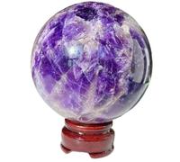 WBHFOIKNMS Beautiful Dream Amethyst Ball Crystal Crafts Souvenirs Room Sphere Decor Stone GlobePolished Ornaments (Size : 1300-1400g)