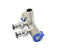 WBHFOIKNMS Leak-Proof Pipe Hose Fittings 1/2 Thread to 1/2" 2-Way Water Tap Water Splitter Garden Tap Irrigation Valve Hose Quick Connector 1pcs (Color : B) WBHFOIKNMS