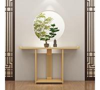 WBJGUOD Solid Wood Console TableNarrow ZenInspired Entryway Sofa Table with Open Rage Shelf Finely Polished 100cm/39.4in Perfect for Hallway or Living Room Decor