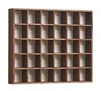 WBJGUOD WallMounted Wooden Coffee Mug Display Rack - Curio Box Floating Shelf Organizer for Living Room Kitchen Office Commercial Use Rustic Cup Storage Solution