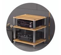 WBLING Mueble para Equipos audiovisuales, Mueble para componentes, Estante estéreo de Madera de 2 a 4 Niveles, Torre de Audio, Estante para Reproductor de CD, para el hogar, Oficina o Cine en casa.