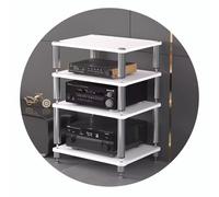 WBLING Mueble para Equipos audiovisuales, Mueble para componentes, Estante estéreo de Madera de 2 a 4 Niveles, Torre de Audio, Estante para Reproductor de CD, para el hogar, Oficina o Cine en casa.