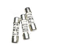 WBNFFUCYU 1 Uds Fusible FWC-6A10F FWC-8A10F FWC-10A10F 12A10F FWC-16A10F FWC-20A10F FWC-25A10F FWC-32A10F 10X38mm 600VAC rápido de cerámica(FWC-8A10F 8A)