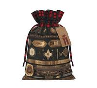 WBQLSL 8.3 bolsas de regalo de arpillera de 11.8 pulgadas, bolsas de decoración de suministros de fiesta de Navidad, bolsas de decoración de estilo bohemio con cordón