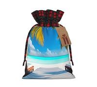WBQLSL 8.3 bolsas de regalo de arpillera de 11.8 pulgadas, bolsas de decoración de suministros de fiesta de Navidad, bolsas de regalo de Navidad con cordón