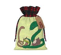 WBQLSL 8.3 bolsas de regalo de arpillera de 11.8 pulgadas, bolsas de decoración de suministros de fiesta de Navidad, semillas de girasol, gusano de tierra, serpiente, regalo de Navidad, bolsas con