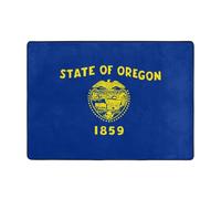 WBQLSL Alfombra de franela resistente a las manchas de la bandera del estado de Oregon, 80 x 58 pulgadas, tapete de tela para decoración del hogar, dormitorio, oficina