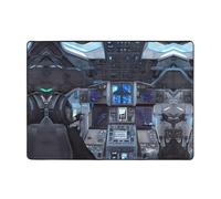 WBQLSL Alfombra suave y esponjosa con estampado Cabin of the Future de 80 x 58 pulgadas, adecuada para sala de estar, oficina, balcón, mesita de noche, tapete de mesa de café