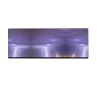 WBQLSL Alfombrilla para teclado y mouse con patrón de tormenta de rayo de 11.8 x 31.5 pulgadas, perfecta para juegos y portátiles de oficina