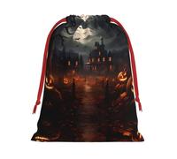 WBQLSL All Hallows' Eve M Bolsas de regalo estampadas, perfectas para bodas, Navidad, cumpleaños y aniversarios (S-L)