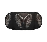 WBQLSL Angel Wings - Estuche para lápices de gran capacidad, bolsa de almacenamiento de papelería de varias capas, suministros de oficina de aprendizaje unisex