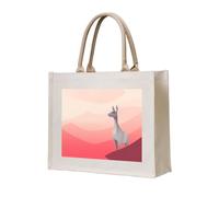 WBQLSL Animales que miran hacia otro lado, bolsa de lona estampada para playa, se puede utilizar para almacenamiento, picnic, playa, piscina y otras escenas.