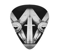 WBQLSL Arquitectura en blanco y negro - Púas de guitarra (finas/medianas/gruesas) adecuadas para todo tipo de instrumentos de cuerda,