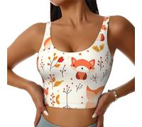 WBQLSL Autumn Fox - Chaleco deportivo para mujer, transpirable, con diseño de espalda en U, camiseta sin mangas para fitness, Negro, M-3XL