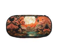 WBQLSL Beautiful Moon - Estuche para lápices de gran capacidad, bolsa de almacenamiento de papelería de varias capas, suministros de oficina de aprendizaje unisex