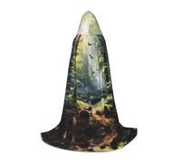 WBQLSL Birds of the Forest - Capa estampada L | Con capucha | Disfraz de cosplay | Accesorio de fiesta de Halloween | S/M/L