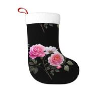 WBQLSL Blooming Roses - Calcetines de Navidad, 17.7 x 11 pulgadas, calcetines de decoración de regalo de Navidad, Año Nuevo, calcetines de fiesta