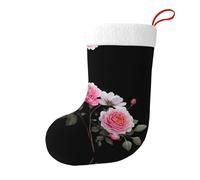 WBQLSL Blooming Roses - Calcetines decorativos estampados de 45 x 28 cm, para fiestas de Navidad y Año Nuevo