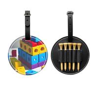 WBQLSL Bolsa de almacenamiento para camisetas de golf con estampado de bloques de construcción coloridos, diseño ligero para un almacenamiento rápido de camisetas