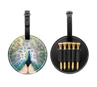 WBQLSL Bolsa de almacenamiento para camisetas de golf con estampado de pavo real, diseño ligero para un almacenamiento rápido de camisetas