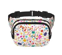 WBQLSL Bolsa de cintura elegante con estampado de fondo de feliz cumpleaños, bolsa deportiva ligera de viaje, impermeable y resistente al desgaste