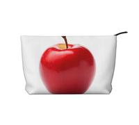 WBQLSL Bolsa de cosméticos de pana con diseño de frutas rojas, bolsa de almacenamiento de viaje, puede contener lápiz labial, polvo y otros cosméticos