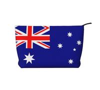 WBQLSL Bolsa de cosméticos de pana impresa con la bandera de Australia, bolsa de almacenamiento de cosméticos esencial de viaje