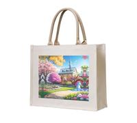 WBQLSL Bolsa de lona con estampado de cuento de hadas de unicornio, bolsa de almacenamiento ligera perfecta para la playa, picnics y compras diarias