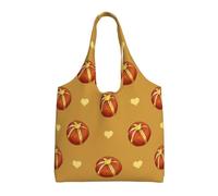 WBQLSL Bolsa de lona estampada con pan mantequilla, adecuada para bolsas de compras, bolsas de moda para mujer
