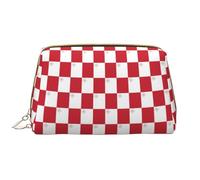 WBQLSL Bolsa de maquillaje de piel con la bandera de Malta, bolsa de almacenamiento de maquillaje portátil de gran capacidad, bolsa de viaje con bolsillo, color blanco, talla única