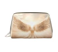 WBQLSL Bolsa de maquillaje de piel de almejas, bolsa de almacenamiento de cosméticos, adecuada para llevar cosméticos contigo, Alas de ángel, Talla única