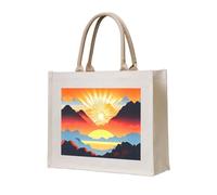 WBQLSL Bolsa de playa con estampado de amanecer brillante, perfecta para la playa, picnics, viajes y ocio junto a la piscina