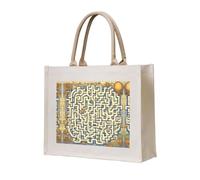WBQLSL Bolsa de playa con estampado de mapa del tesoro de laberinto, perfecta para la playa, picnics, viajes y ocio junto a la piscina