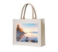 WBQLSL Bolsa de playa estampada junto al lago | Perfecta para la playa, picnics, viajes y ocio junto a la piscina