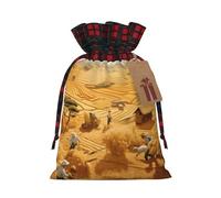 WBQLSL Bolsa de regalo con estampado de cosecha de trigo, 8.3 x 11.8 pulgadas, para decoración de fiestas, dulces y aperitivos