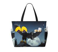 WBQLSL Bolsa de viaje de playa con diseño de águila bajo las estrellas para gimnasio, piscina, supermercado, compras o viajes cortos