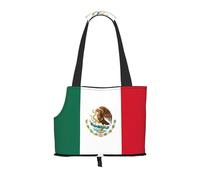 WBQLSL Bolsa de viaje para mascotas con diseño de bandera de México, pequeña bolsa de hombro para coches y personas