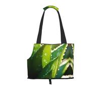 WBQLSL Bolsa de viaje para mascotas con estampado de aloe vera, pequeña bolsa de hombro para coches y personas