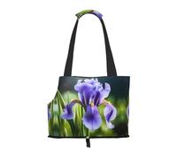 WBQLSL Bolsa de viaje para mascotas con estampado de flores nacionales francesas, bolsa de hombro pequeña para coches y personas