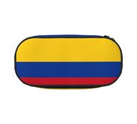 WBQLSL Bolsa para lápices de gran capacidad, diseño de bandera de Colombia, bolsa de almacenamiento de papelería de varias capas, suministros de oficina de aprendizaje unisex
