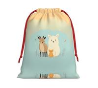 WBQLSL Bolsas de regalo impresas en L de Best Friends Animals, perfectas para bodas, Navidad, cumpleaños y aniversarios (S-L)